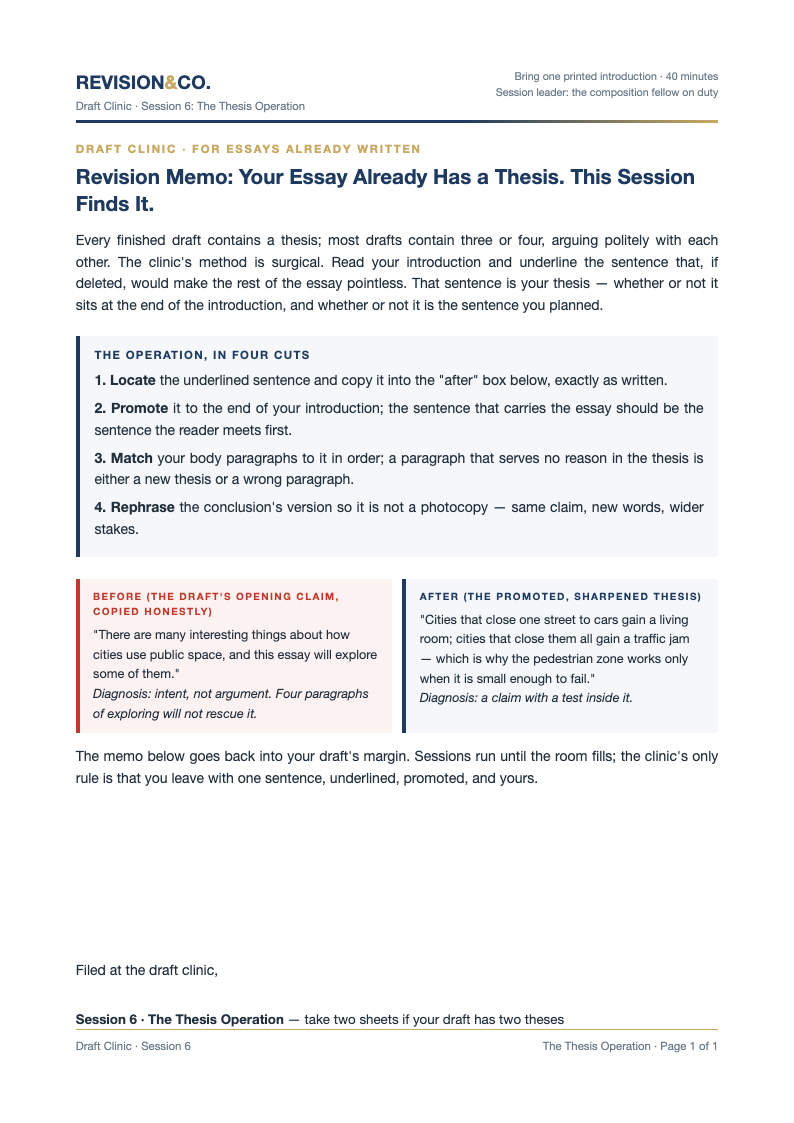 Executive Summary Thesis Statement